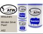 Preview: Mitsubishi, Minden Silver Pearl, A52: 500ml Lackdose + 500ml Klarlack + 250ml Härter - Set, von ATW Autoteile West.
